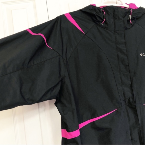Columbia Women's Black & Hot Pink Interchange Jacket Size 1X - Picture 5 of 15